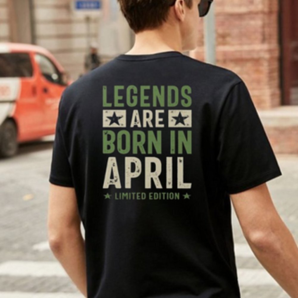 Legends Are Born In April Tshirt Happy Birthday April Tee Unisex April Tee